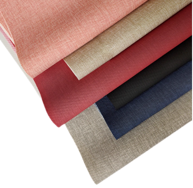 Denim Linen Embossed Faux Leather Wall Covering - Image 5