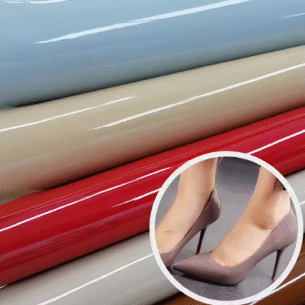 0.6-0.8mm Soft-Backed High-Gloss PU Patent Leather - Superior Wrinkle-Resistant for Footwear and Bag Production